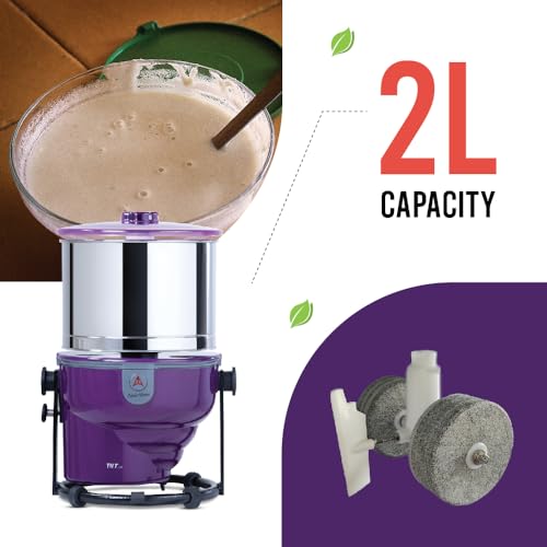 Image of Tilt DX Wet Grinder, 2L Capacity, 120W, 1440 RPM, 5 Years Warranty, ABS Body, Tilting Body for Ease of use, Stainless Steel Drum (2 Litre, Purple)