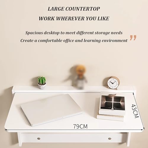 Table pliante murale peu encombrante avec plateau rabattable