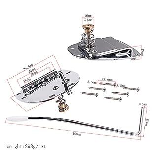Alnicov Chevalet de guitare en acier avec vis Whammy pour remplacement de guitare Mustang et Jazzmaster - Les Beatles, Paul McCartney, John Lennon, RIngo Starr, George Harrison Alnicov Chevalet de guitare en acier avec vis Whammy pour remplacement de guitare Mustang et Jazzmaster – Image 2