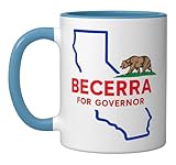 Vote Xavier Becerra For California Governor 2026 Ceramic Mug, Blue/White