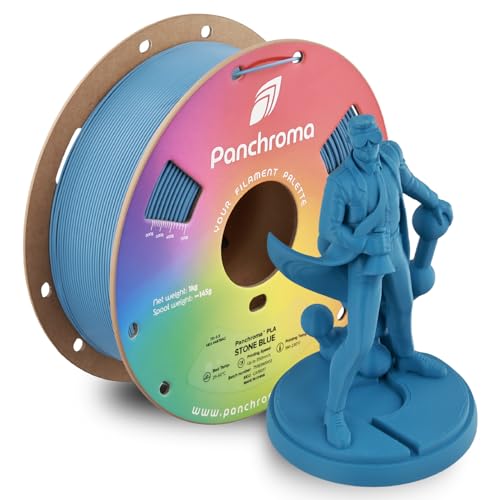 Image of Polymaker Panchroma PLA Stone Blue 3D Printer Filament, 1.75mm, 1kg Spool, Easy to Print, High Speed Printing, Tangle Free, AMS Compatible, Perfect for Toys, Decor, Miniatures, Models & Cosplay