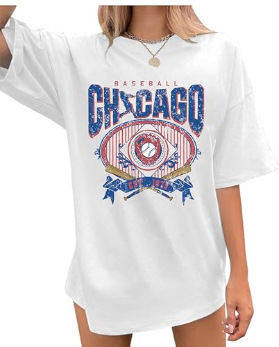 Oversized Baseball Shirt for Women Baseball Season Tshirt Women Sport Team Fans Short Sleeve Tee