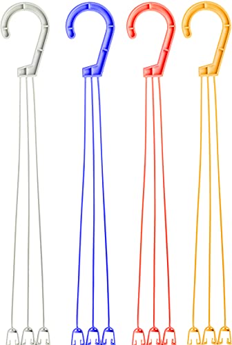 Indoor Plant Hangers - Pack Of 4 - Plastic Flower Hanging With Pot - Decorative Garden Plants Pot With Hook - Outdoor Basket Hanger With Pots #TOP30