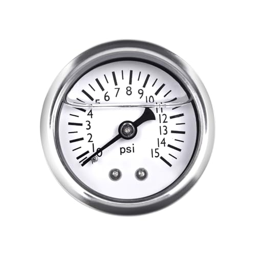 ZHSYMX 0-15 PSI Fuel Pressure Gauge, 1.5
