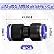 Bwintech 12 Pcs 10mm bis 12mm pneumatische gerade Verringerung Push to Connect Adapter Quick Release Reducer Fittings(PG10-12)