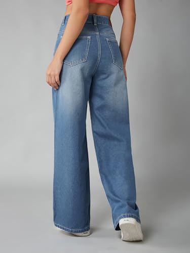 Image of Dolce Crudo Women's High Waist Straight Fit Jeans
