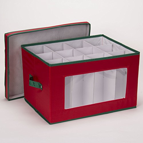 image for Household Essentials 540RED Holiday China Storage Chest with Lid and H