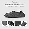 mahabis | Unisex Slippers | Classic Collection | Premium Comfort With Refined Design & Support | Supreme Wearability & Heat Controlled | 100% Wool Lining | Dark Grey & Black | Size 5.5-6 #1