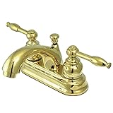 Kingston Brass KB2602KL Knight 4-Inch Centerset Lavatory Faucet, Polished Brass
