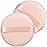 Jepeux 2 PCS large Powder puff, 5 inch cotton super soft Powder puff, washable, loose powder puff, baby powder, body puff round (Beige)