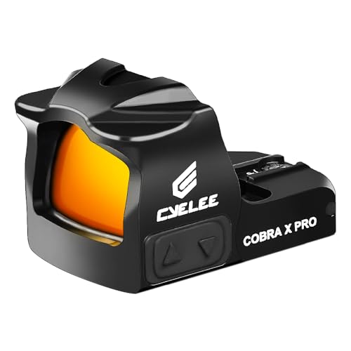 Cyelee Cobra X Pro Drop-Proof Multi-Reticle Duty Red Dot Sight for Doctor/Venom Footprint - 26 MOA Circle & 2 MOA Dot with Motion Deactivated Standby(Shake Awake)