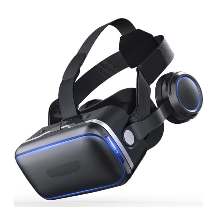 TRIDEO ๐๐ ๐๐๐๐๐ ๐๐๐๐๐๐๐๐ 3D VR Headset with Bluetooth|Eye Care Technology | Comfortable | Adjustable Fit | Stereo Sound | Immersive Virtual Reality Experience for Gaming & Movies