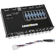 LG-EQ7A 7-Band Car Audio Graphic Equalizer with Front 3.5mm Aux Input, High Voltage RCA Outputs and High Level Speaker Inputs