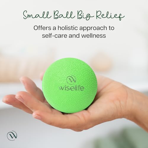 Image of Wiselife Deep Tissue Foot Massager Ball | High Density Massage Roller For Pain Relief, Physiotherapy For Back, Foot & Hand | Trigger Point Therapy Massage Ball For Recovery (Green)