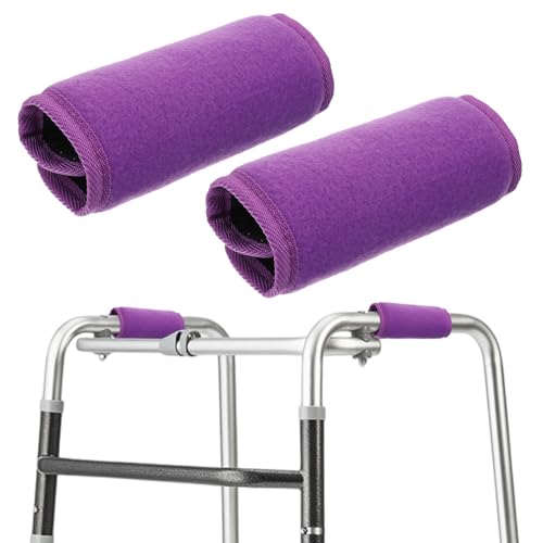2PCS Crutches Padding, Walker Accessories, Walker Handle Cushions, Grip Covers Pads, Padded Hand Grip Covers for Folding Rolling Wheelchair, Rollator Handle, Senior, Elderly Grippers
