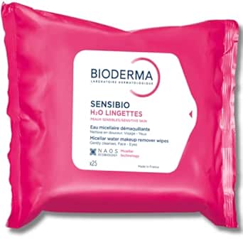 Bioderma - Sensibio H2O - Biodegradables Wipes - Cleansing and Make-Up Removing - Skin Soothing - for Sensitive Skin - 25 Wipes