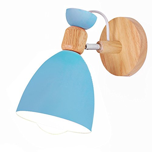 HOREVO Lampade da parete a LED cromo spazzolato Lampada da letto Pair Up Down Lampada da parete, angolo di apertura regolabile per corridoio Soggiorno camera da letto Giardino, Illuminazione Blu