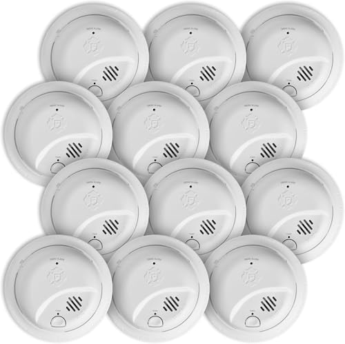 BRK SMI100-AC, Hardwire Interconnect Smoke Alarm with Battery Backup, 12-Pack