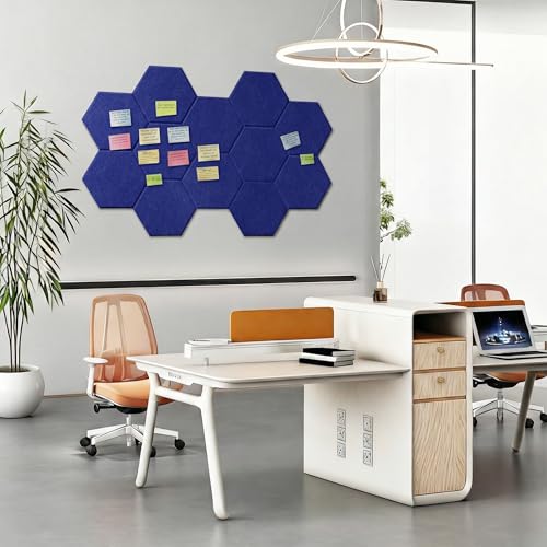 Image of Acoustic Panels, Magrowill 12-Pack Soundproof Wall Panels 14 X 12 X 0.4 Inches, Sound Absorbing Panels with Full Self-Adhesive, Interior Wall Decor Felt Tiles Board