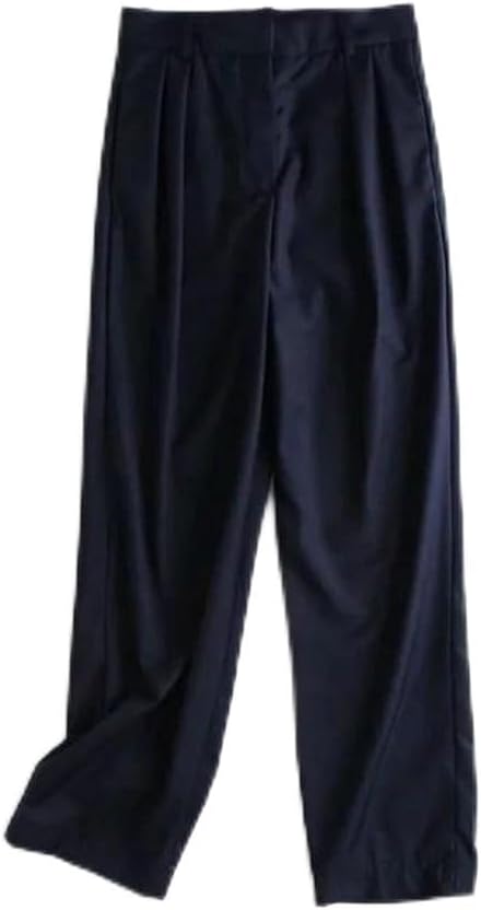 Women's Pleated Casual Nine-Point Suit Pants