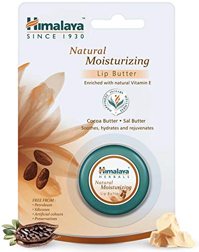 Himalaya Natural Lip Butter, 10gm - (Enriched with natural Vitamin E) with Cocoa Butter, Sal Butter - Soothes, hydrates and rejuvenate, Pack of 1 (10gm)
