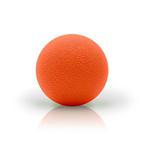 321 STRONG Single Lacrosse Style Massage Ball, Orange - with Bonus eBook