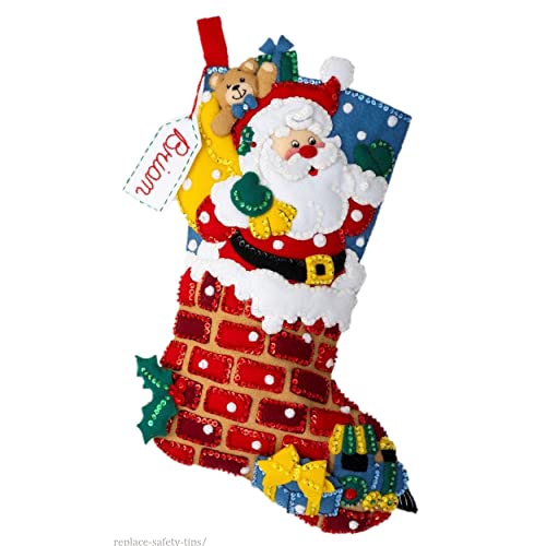 Botte de Noël Bucilla en feutrine à broder pour fabriquer des souvenirs