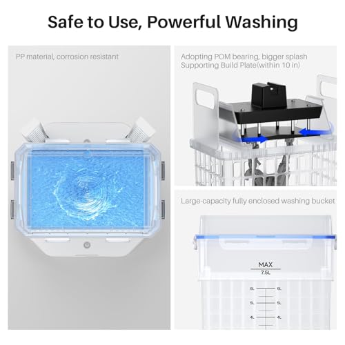 Image of ELEGOO Mercury Plus V3.0 Wash and Cure Station, 7.5 L Large Capacity, Compatible with Mars Saturn Photon Halot MSLA LCD DLP 3D Printers, Washing Size of 9.05 inchx5.31 inchx10.24 inch