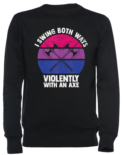 Sweat unisexe noir I Swing Both Ways Violently idéal pour vos soirées décontractées