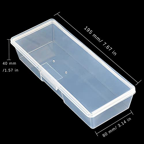 MARYTON Clear Box Storage Case for Organizing Professional Pedicure Manicure Kit and Nail Supplies, Plastic Box Nail Art Kits Tools Organizer, 4-Count - Thumbnail 2