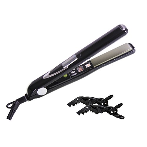 Hair Straightener Vibrating Pro Titanium Flat Iron For Hair Straightening Comb Universal Auto Shut Off Adjustable Temperature by GREEDIA