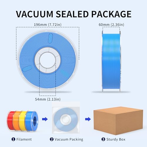 Image of RAMBERY PLA+ 3D Printer Filament Bundle 4KG, Toughness Upgraded 1.75MM 3D Printing Filament Fit Most FDM Printers，Red /Orange /Yellow /Blue，1KG X 4 Spools