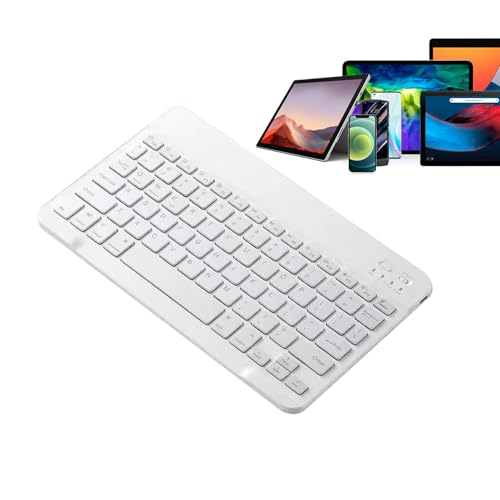 Teclado Inalámbrico – ABS, Componentes Electroinc 24.5x14.5cm | Teclado Silencioso | Teclados Ergonómicos | Teclados De Mano Recargables Silenciosos Para Teléfonos Inteligentes, Tabletas, Portátiles,