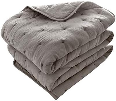 Lightwight Quilt Set for Summer,3 Piece Reversible Comforter Set, All Season Thin Microfiber Solid Hypoallergenic Quilt, Grey Clolor, Queen/Full Size Comforter with 2 Shams