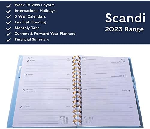 Collins Scandi Diary A5 Week to View Blue PW53 - 2023