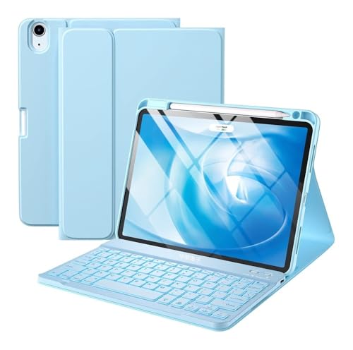 Luopan �^�u���b�g�P�[�X�ƃJ�o�[, Magnetic Detachable Backlit Keyboard Leather Protective Cover Soft Shell Suitable for iPad pro 11 inch 2024