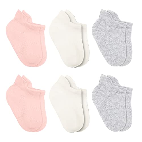 Image of bistyle Baby Grip Ankle Socks 6 Pairs | Newborn Infant Toddlers Socks Seamless Cotton | Kids Boys Girls Ankle Socks