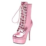 stiletto stiefeletten mit schnürung