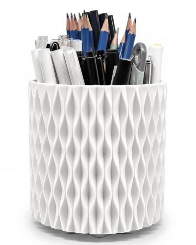 Lebenrich Rotating Pen Holder for Desk, 5 Slots Easthetic Pencil holder Desk Organizer Supplies and...