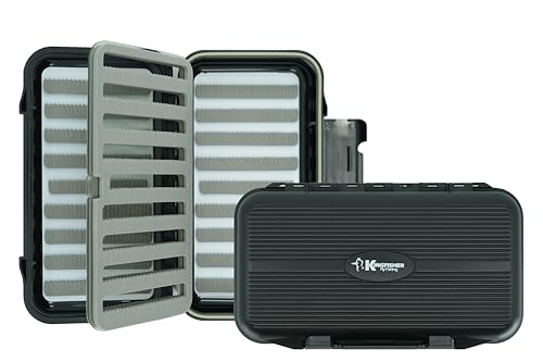 Kingfisher Waterproof Dry Fly Fishing Box with Leaf