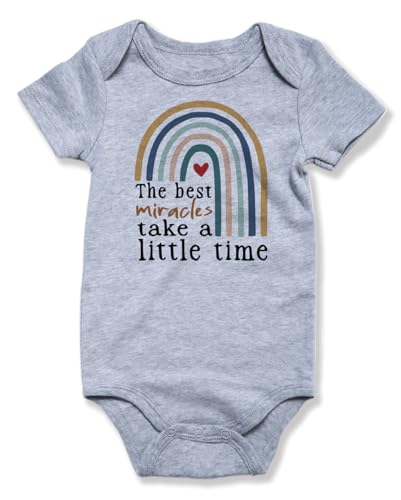 Image of hrcfbk Newborn Infant Baby Boys Girls Bodysuit Short Sleeve Funny Letters Print Romper Reveal Pregnancy Announcement Clothes