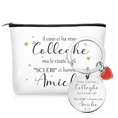 Weewooday Set di Regalo per Colleghe Portachiavi per Colleghi Borsa