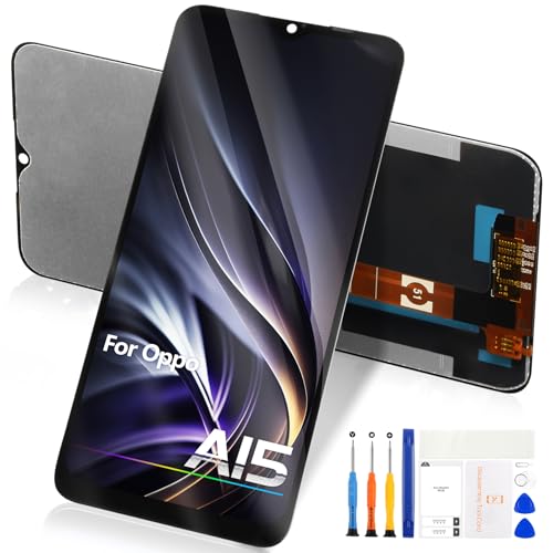 Reparo per Oppo A15 LCD Schermo - per Oppo A15 CPH2185 CPH2179 LCD Display Digitizer Touchscreen Full Assembly con Strumenti(Nero)