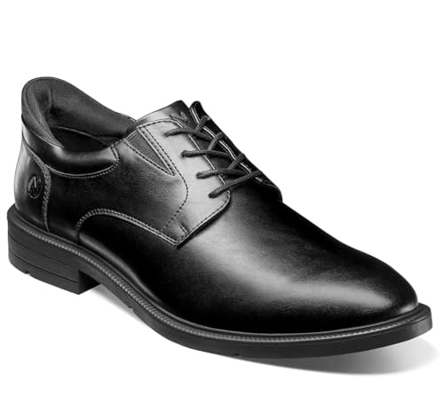 Nunn Bush Men's KORE EZ Hero Plain Toe Oxford Slip Resistant Easy-On and Easy-Off Lightweight Lace Up, Black, 10.5 Medium by Nunn Bush - Used condition - US$40.17