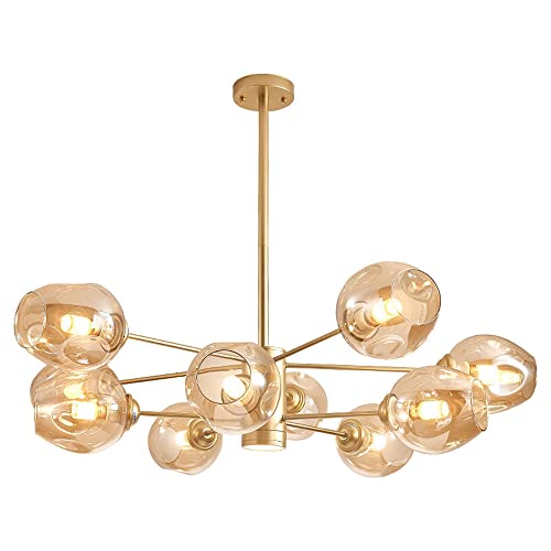 Lustres boules de verre pour allée de salle à manger et salon chaleureux
