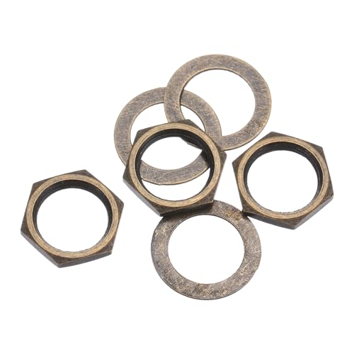 QUARKZMAN Tuercas y Arandelas para Guitarra 3/8' Tuerca de Entrada y Salida de Jack de Guitarra Bronce para Guitarra Bajo 3 Juegos
