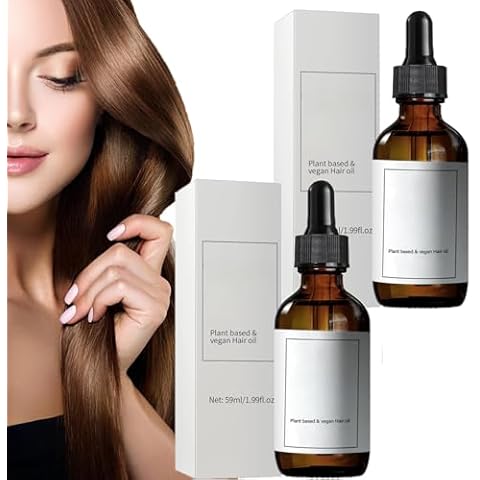 2PCS Healthy Hair Oil Plant Base Hair Oil 60ml Natural Hair Growth Oil Natural Healthy Hair Oils For Hair Growth Vegan Hair Growth Oil for Hair Growth And Thickness Natural Healthy Hair Growth Oil Cover