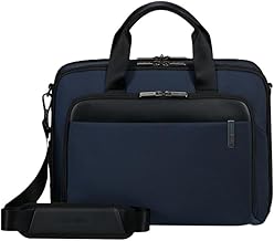 Samsonite Evosight Slim Bailhandle 15.6" Laptop Bag | Slim Business Briefcase with Padded Laptop Compartment | Smart Sleeve | Lightweight Durable Office Bag for Men & Women | 2-Year Warranty | Navy