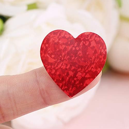 1000 Pcs 2 Roll 1 inch Heart Shape Stickers Valentine's Day Stickers Self-Adhesive Red Sticky Roll Valentine's Love Decorative Sticker Heart Labels for Anniversaries Wedding