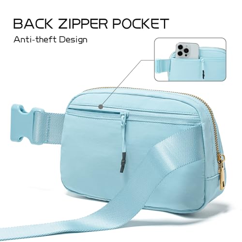 Image of Gitus Gifts for 8 9 10 11 12 Year Old Girls Belt Bag Fanny Pack Crossbody Bags with Initial Letter Patch Cute Stuff Birthday Gifts for Teen Girls Women Personalized Trend Stuff (Icing Blue-S)